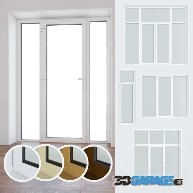 3d-model – Set of plastic windows and doors 10