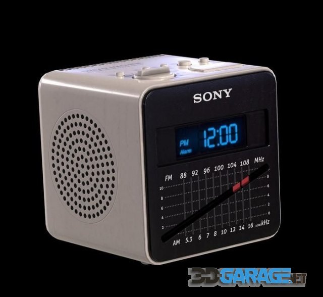 Sony Dream Machine alarm clock PBR 3d model