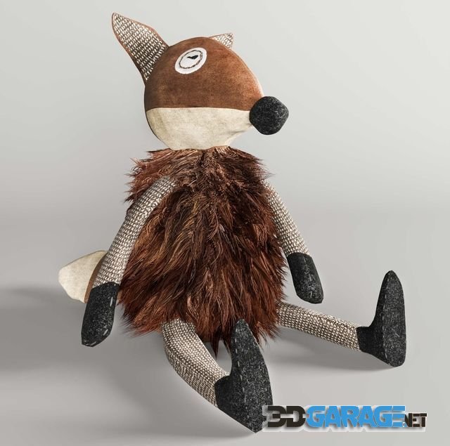 3d-model – WOOLY plush fox