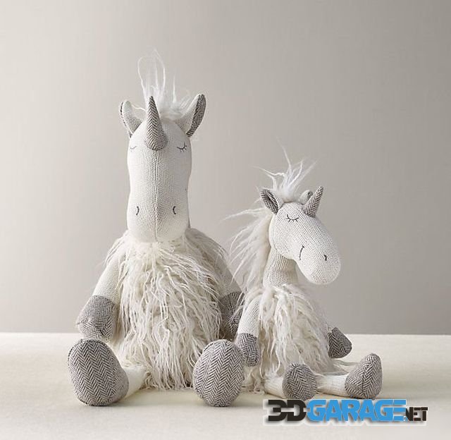 3d-model – WOOLY plush unicorn