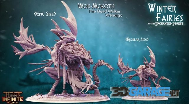 3d-Print Model – Wor-Mokoth the Dead Walker Wendigo