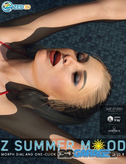 Daz3D – Z Summer Mood – One-Click and Dialable Expressions for Genesis 3 and 8