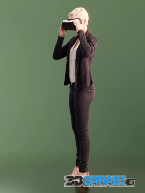 3D-Scan People – Ina girl with a VR headset