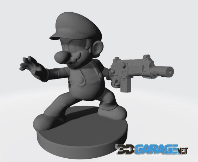 3D-Print Model – Armed Mario