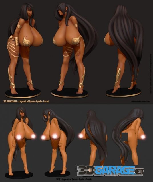 3D-Print Model – Farah and Farah Topless