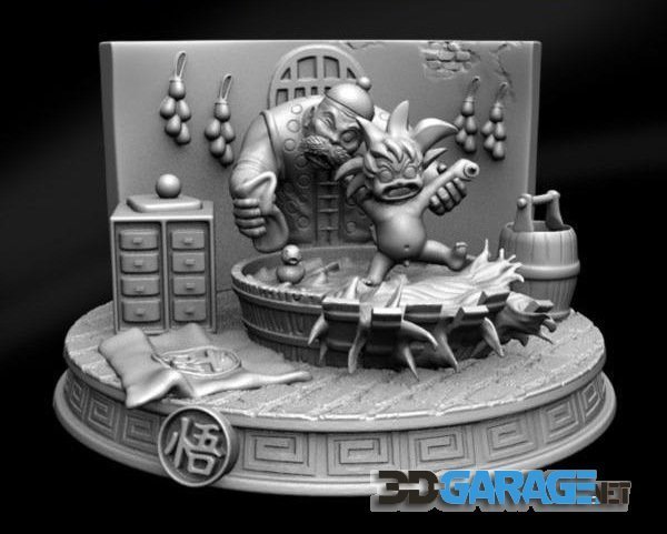 3D-Print Model – Goku and Grandpa Gohan