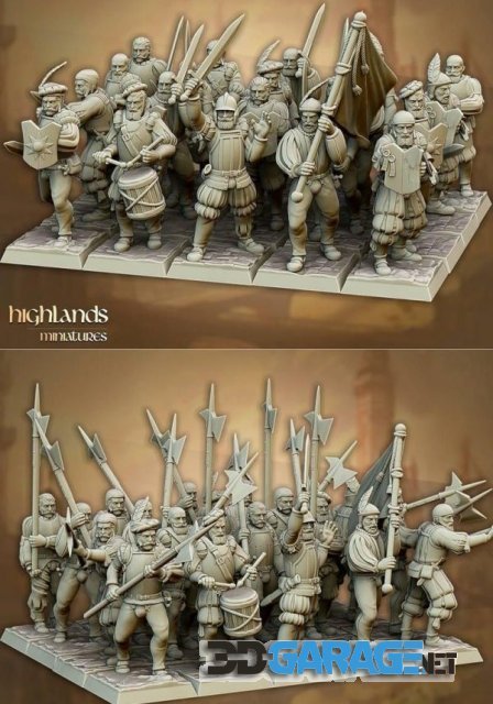 3D-Print Model – Highlands Miniatures – Sunland Imperial Troops