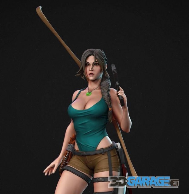 3D-Print Model – Lara Croft Tomb Raider Fan Art Statue