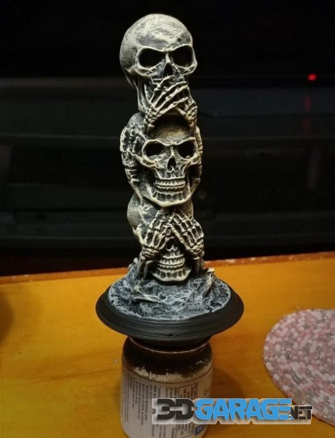 3D-Print Model – The Three Wise Skulls