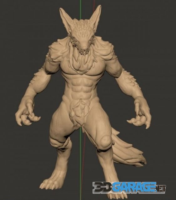 3D-Print Model – Werewolf Miniatures Male