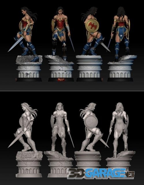 3D-Print Model – Wonder Woman statue 1