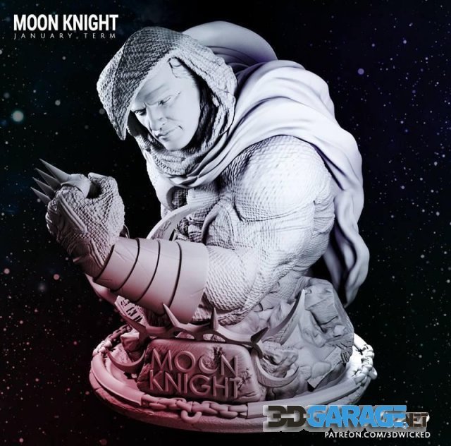 3d-Print Model – 3DWicked – Moon Knight Bust