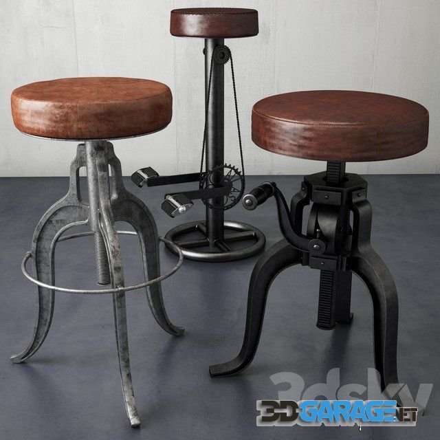 3d-model – A collection of stools from loftdesigne