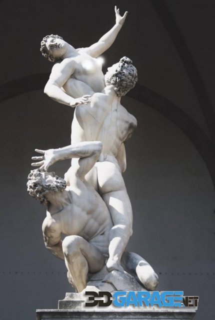 3d-print Model – Abduction of a Sabine Woman Loggia dei Lanzi, Florence, Italy