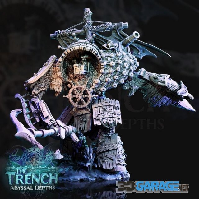3d-Print Model – Abyssal Depths – The Trench Nautindod, the Shipwreck Golem
