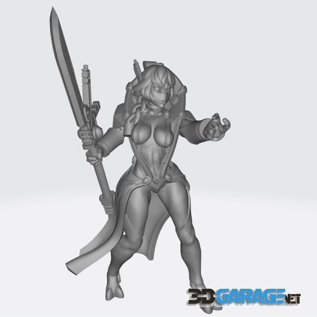 3d-Print Model – Armed half girl