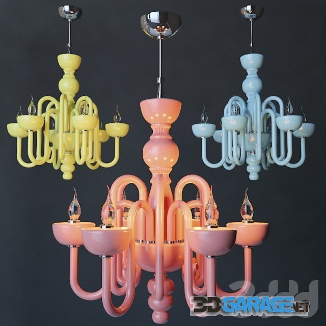 3d-model – art deco st luce chandelier