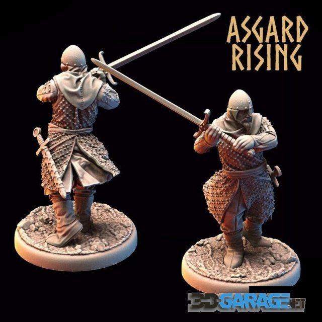 3d-Print Model –  Asgard Rising – Medieval Knight 3