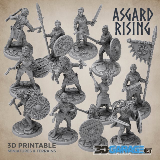 3d-print Model – Asgard Rising – Shieldmaidens Warband June 2020