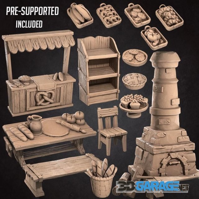 3d-Print Model – Bakery Assets Pack