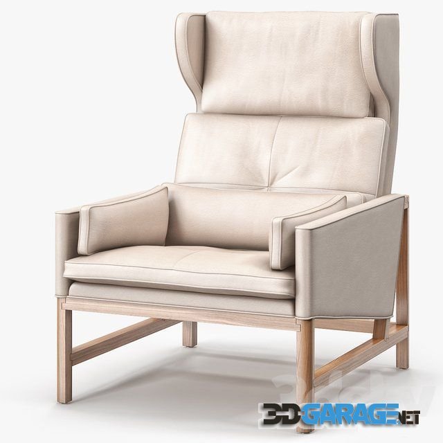 3d-model – BassamFellows CB-51 Wing Back Lounge armchair