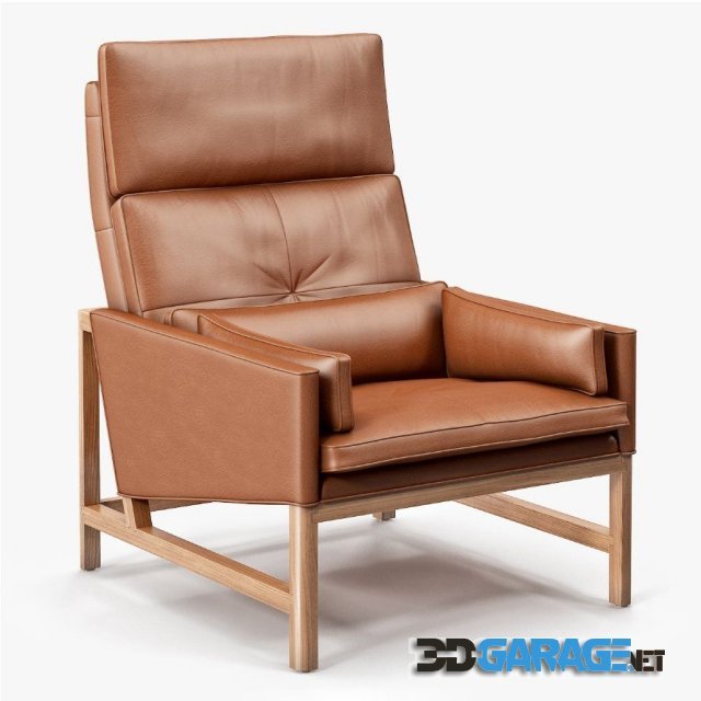 3d-model – BassamFellows High Back lounge armchair