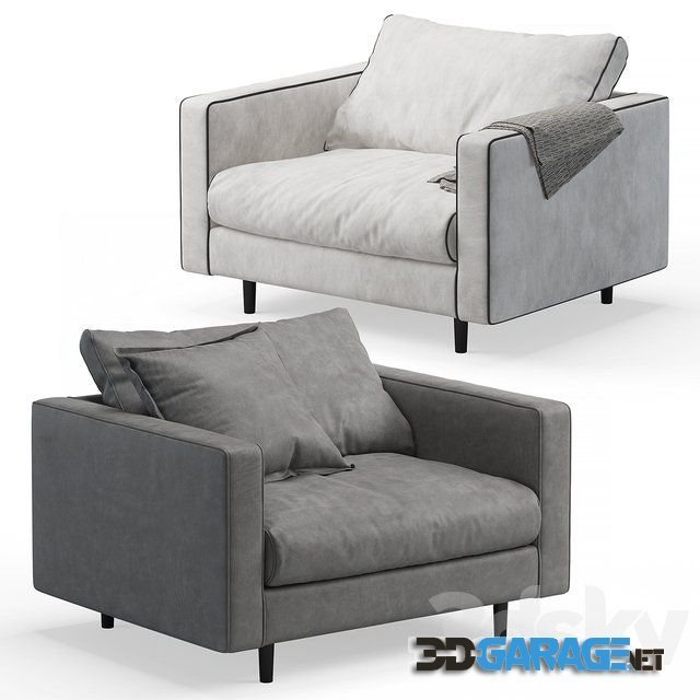 3d-model – Baxter Stoccolma armchairs