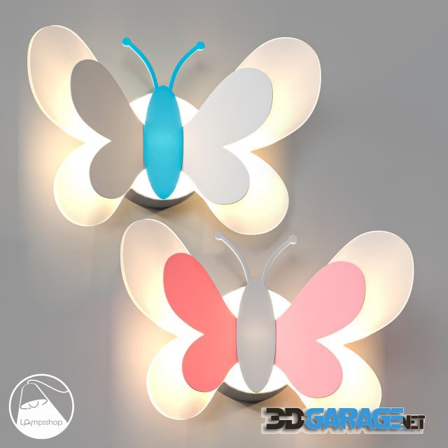 3d-model – CB7005 Sconce Butterfly