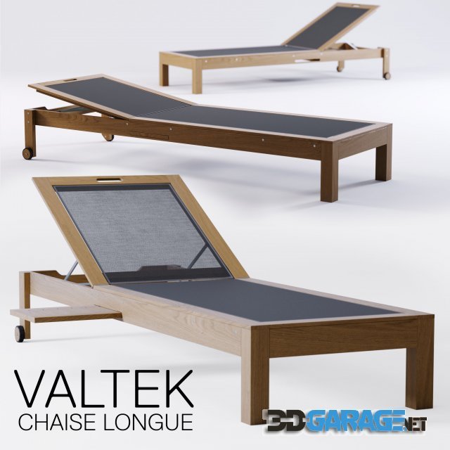 3D-model – Chaise Longue Valteck Teck