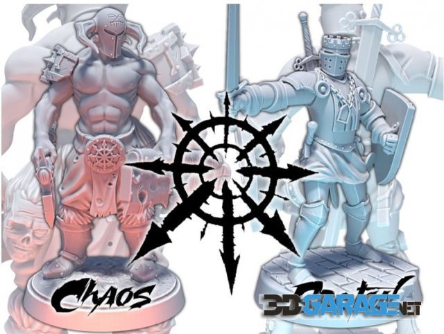 3d-print Model – Chaos Warrior Vs Bretonnian Knight
