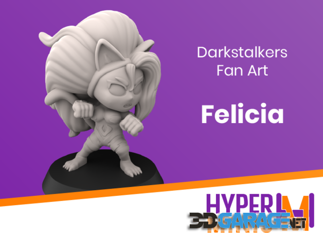 3d-print Model – Chibi Felicia – Darkstalkers Fan Art