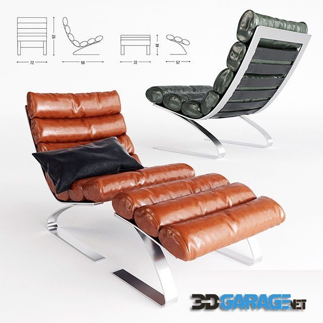 3d-model – Cor Sinus Chair & Pouf