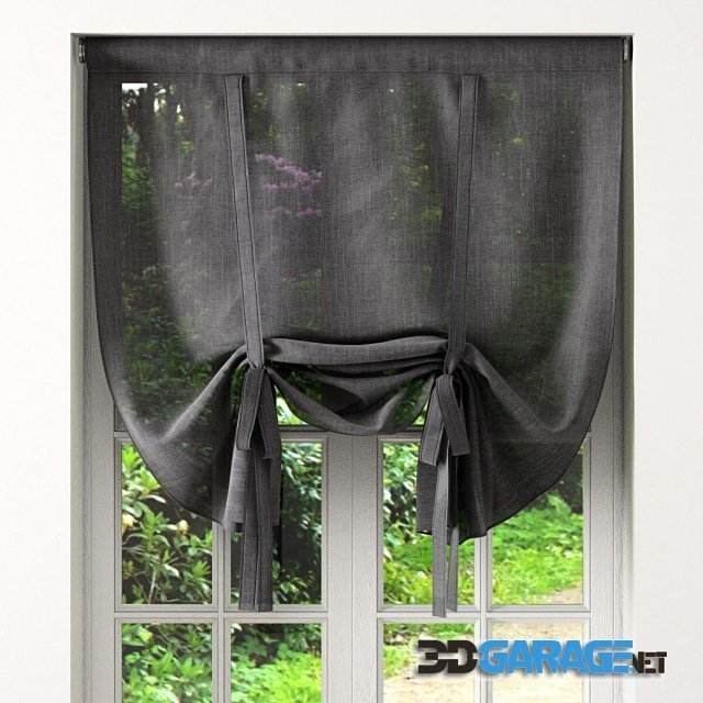 3D-model – Curtain 96 black
