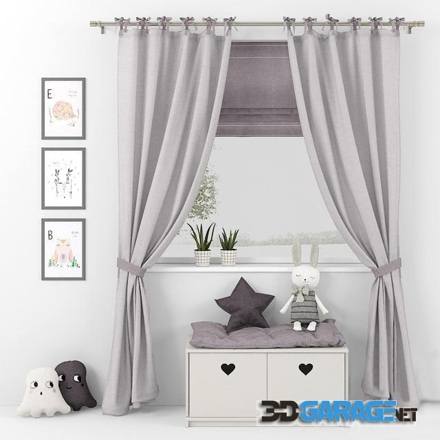 3d-model – Curtain and decor 12