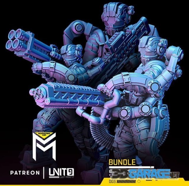 3d-Print Model – Cyberpunk – Endoskeleton soldiers Bundle 1