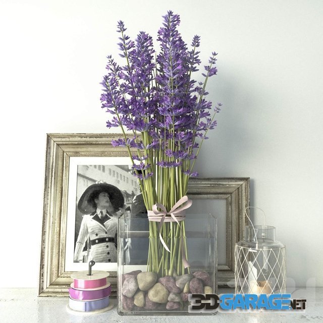 3d-model – Decorative set with lavender