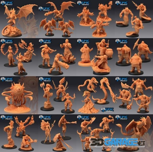 3d-print Model – Epic Minis – Burning Lands