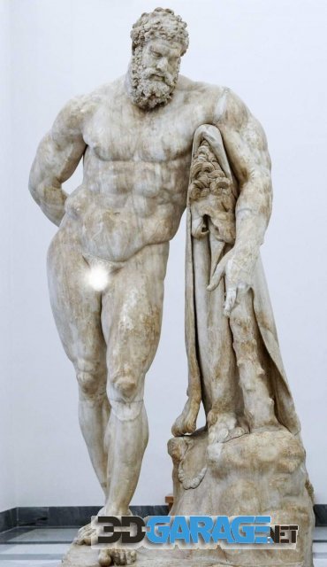 3d-print Model – Farnese Hercules by Glykon, Museo Archeologico Nazionale, Naples