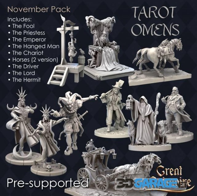 3d-print Model – Great Grimoire – Tarot Omens