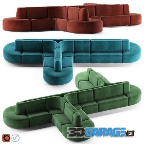 3d-model – HMD INTERIORS Bistro Sofa