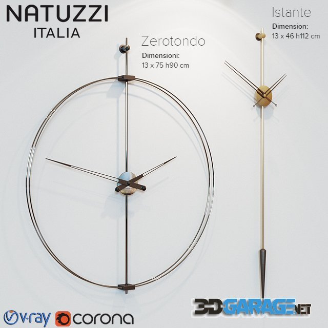 3d-model – Istante natuzzi clock