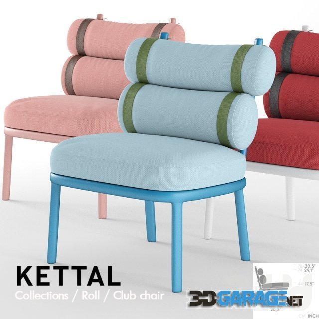 3d-model – Kettal Roll Club chair