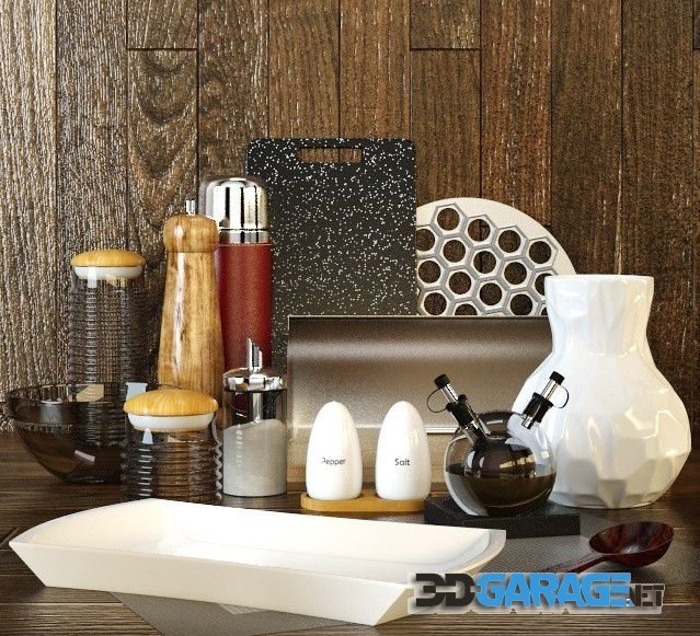 3d-model – Kitchen accessories Set
