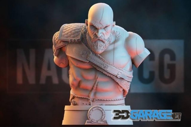 3d-print Model – Kratos – God of War Bust – Fan Art