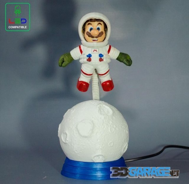 3d-Print Model – Mario Astronaut Lamp