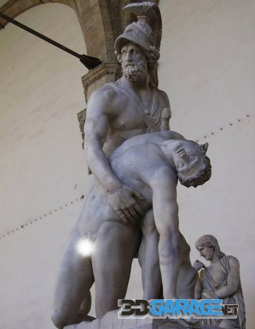 3d-Print Model – Menelaus Carrying the Body of Patroclus or Ajax Carrying the Body