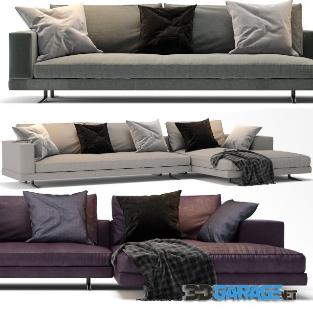 3d-model – Mondrian Poliform sofa