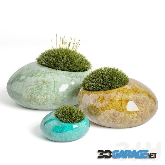 3d-model – moss rocks