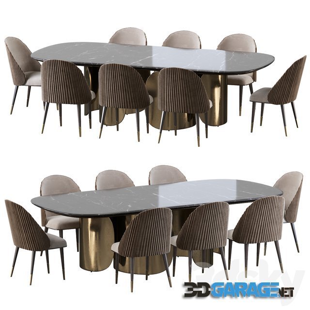 3d-model – Oscar Opera Contemporary Table and Chair Diva Sb