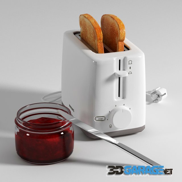 3d-model – Philips HD2595 Toaster